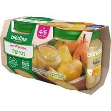 Les 2 pots de 130g. Mon 1er Petit Pot Poires De 4 6 A 36 Mois Bledina Intermarche
