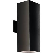 It has saturated black color and the transparent glass fitting makes it exquisite and stylish. Up Down Square Outdoor Wall Light By Progress Lighting P5644 31