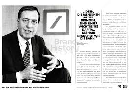 The deutsche bahn ag (ipa: Db Deutsche Bahn Hilmar Kopper Sprecher Des Vorstandes Der Deutsche Bank Ag Ideen Die Menschen Weiterbringen Sind Unser Wichtigstes Kapital De Brand History