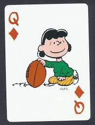 Lucy Football Charlie Brown Peanuts Playing Card Single Queen Of Diamonds 1 Card Charlie Brown Charlie Brown Peanuts Charlie Brown And Snoopy