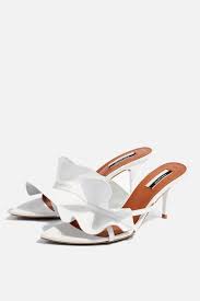 Huge collections of high heel shoes for women from koovs.com at affordable price. Ruffle White V Point Mules Topshop Malaysia Sepatu Gaya Busana Sandal