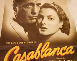 Casablanca, Humphrey Bogart, Ingrid Bergman, Cinema Poster R-R 2002