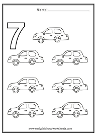 Coloring Numbers Vehicles Theme Numbers Preschool Coloring Pages Coloring Pages For Kids