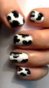 Black And White Cow Print Acrylic Nails Animal Print Cow Print Nails Animal Nail Designs Cow Nails Farm Animal Nails