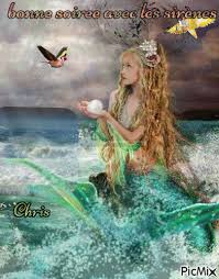 bonne soiree avec les sirènes - GIF animé gratuit - PicMix