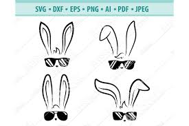 Download 8,600+ royalty free bunny face vector images. Bunny Face Svg Rabbit Png Rabbit With Sunglasses Eps Dxf 1111828 Cut Files Design Bundles