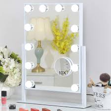 Amazon Com Fenchilin Lighted Makeup Mirror Hollywood Mirror Vanity Makeup Mirror With Light Smart Touch Control 3colors Dimmable Light Detachable 10x Magnification 360 Rotation White Beauty Impressions vanity hollywood vanity mirrors are the perfect mirrors for all your makeup and decor (and selfie) needs.