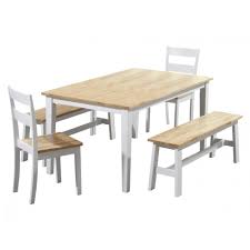 For instance, a bench can be perceived as being more comfortable by a lot of people because of the simple fact that it seats more people closer together, allowing them to interact. Chichester 150cm Oak White Dining Table With 2 Dining Chairs 2 Bench Seats The Furniture Mega Store