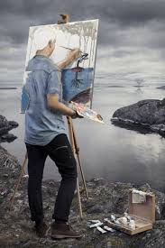 Looking for the best portrait orientation wallpapers? Wallpaper Men Trees Landscape Painting Lake Rock Nature Portrait Display Stones Winter Clouds Surreal Paint Splatter Boxes Optical Illusion Painters 3200x4800 Px 3200x4800 Wallhaven 598869 Hd Wallpapers Wallhere