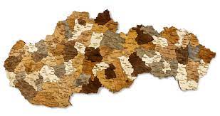 Cez 400 tisíc užívateľov za deň. Nastenna Drevena Mapa Slovenska 100x50 Cm 68travel