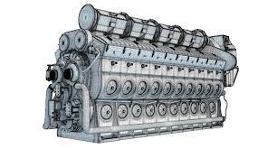 3d Electro Motive Emd Locomotive Diesel Engine Model Diesel Engine Locomotive Engine Diesel