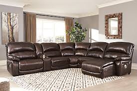 The agata is crafted in a slate grey thick durable premium grade leather, and features 5 adjustable headrest for ease of comfort. Hallstrung 6 Piece Dual Power Reclining Sectional With Chaise Ashley Furniture Homestore