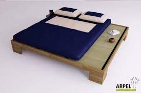 Der bettrahmen sollte kombiniert mit tatami aus optischen gründen zumindest 20 cm breiter als der futon sein. Massivholzbett Zen Tatami Inkl Lattenrost Und Tatami Premium Betten Jo Ko Futon Tatami Shoji