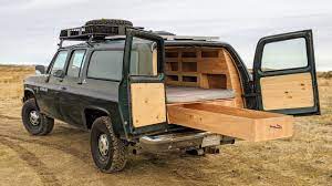 A refrigerator, custom built shelves, ample storage for adventure gear, a. 1988 4x4 Chevrolet Suburban Overland Build Overland 4x4camper Overlanding Youtube