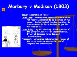 William marbury had been appointed a justice of the peace for the district of columbia in the final hours of the adams. Supreme Court Cases Marbury V Madison 1803 Ppt Download