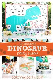1st Birthday Party Games For Adults Dinosaurs Birthday Dinosaurs Eliah Turns 1 Catch My Party Boy Birthday Parties Birthday Party Activities Birthday Halloween Party