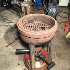 Diesel Truck Brake Drum Forge Assembly Blacksmith Forge Homemade Forge Steel Art