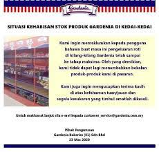 115.roti gardenia 116.smart tunnel berhad 117.malakoff berhad 118.gas malaysia berhad 119.mph bookstore 120.vads berhad 121.linkedua berhad 122.putra lrt 123.star lrt 124.rapid kl berhad 125.hei tech padu berhad 126.tabung haji berhad 127.berita publishing berhad 128.media prima berhad 129.mrcb berhad 130.felda berhad 131.uniasia insurance Jangan Risau Roti Masih Ada Ramai Panik Roti Gardenia Ditutup Gara Gara Covid 19 Kongsi Tular Semasa Forum Cari Infonet