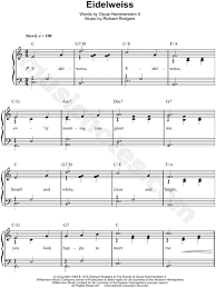 Julie Andrews Edelweiss Sheet Music Easy Piano In C Major Download Print Piano Sheet Music Free Easy Piano Songs Sheet Music Sheet Music