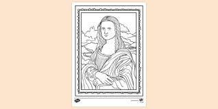'color mona lisa' is little ones' stepping stone to the world of modern art, namely renaissance art. Famous Paintings Colouring Page Mona Lisa Teacher Made