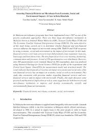 This loan is offered to all sabahan who fulfill the requirements set out by sabah foundation. Pdf Assessing Financial Returns On Microloans From Socioeconomic Social And Environment Impact A Case In Kota Kinabalu