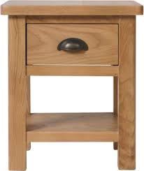 This rustic bedside table is both an essential bedroom item and a beautifully crafted piece of classic oak furniture. Hampton Rustic Oak 1 Drawer Lamp Table Cfs Furniture Uk