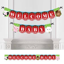 So take a look through our pick of maybe you have been thinking about decorating your shower in an animal theme. Farm Animals Baby Shower Bunting Banner Barnyard Party Decorations Welcome Baby Walmart Com Walmart Com