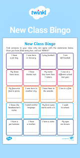 New Class Bingo Class Bingo Primary School Classroom Math Problem Solving