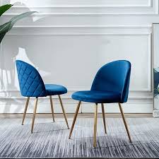 Amazon Com Modern Velvet Dining Chairs Upholstered Living Room Leisure Chairs Mid Century Modern Upholstered Dining Chairs Dining Chairs Fabric Dining Room