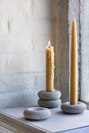 Brick Candle Holder Concrete In 2021 Clay Candle Holders Diy Ceramic Clay Candle