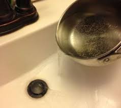 removing wax spill from inside the sink