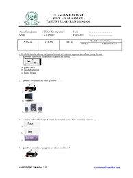 Kumpulan soal ukk pat tik sd modul komputer. Soal Pat Tik Kelas 2 Sd