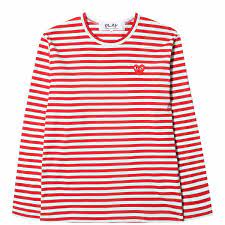 Play Striped T Shirt Red White Ietpshops