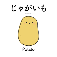 226] じゃがいも | jagaimo | potato | Japanese language, Japanese phrases, Learn  japanese words