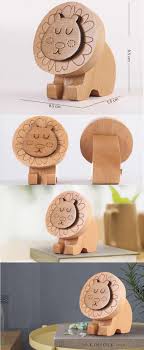 Wooden Wood Lion Music Box Boxes Lion Music Box Boxes Funny Music Box Boxes I Love This So Cool Office Supplies Musical Box Favorite Christmas Gifts