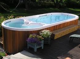 Pool Hot Tub Combo Hot Tub Backyard Outdoor Spas Hot Tubs Hot Tub Garden