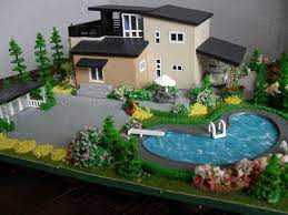 Modern Miniature Model House With Property Ho Scale Model Homes Doll House Miniature Houses
