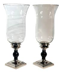 Discover hurricane candleholders on amazon.com at a great price. Vintage Silver Metal Black Taper Pillar Hurricane Candle Holders A Pair Chairish