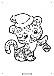 Baby tiger coloring page to color, print or download. Free Printable Baby Tiger Pdf Coloring Page
