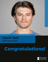 We are thrilled to announce that Gavin Sell, who has been an integral part  of our team as an intern, has accepted a full-time position as a Field  Technician