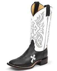Black And White Cowboy Boots Mens Tony Lama Women S San Saba Cross Inlay 12 Black And White Broad Square Toe Boot Bootlove Black Cowgirl Boots Cowgirl Boots Square Toed Cowgirl Boots Outfit