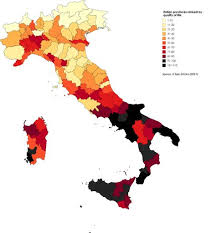 Italian Provinces Ranked By Quality Of Life Europe Maps