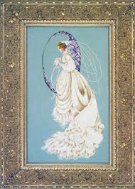 cross stitch chart spring bride tiag lavender lace