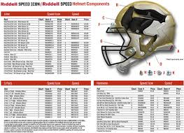 Football Helmet Size Chart Riddell