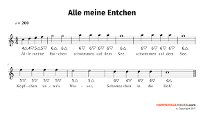 Weitere ideen zu klaviernoten, klavier, klaviernoten anfänger. Alle Meine Entchen Sofort Mit Der Mundharmonika Spielen