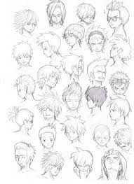 Various Hairstyles Male Anime Boy Hair Anime Hairstyles Male Drawings