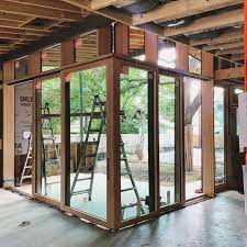 Loewen lift & slide doors inside a curtain wall window system. Loewen Always Fun To See Our Timber Curtain Wall System Facebook
