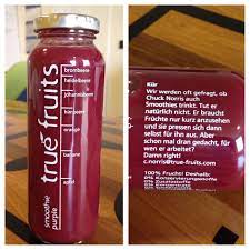 In unserem smoothie purple steckt die volle ladung beerenpower. True Fruits Smoothie Purple Chuck Norris Heidelbeeren Himbeeren Brombeeren