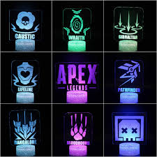 Learn how to master the new arenas mode before it launches may 4. Child Led Nightlight Apex Legends Hero Logo Night Light For Kids Bedroom Wraith Pathfinder Caustic Bloodhound Led Night Lamp Led Night Lights Aliexpress