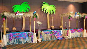 Deck the party setting with our tiki lights, floral paper lanterns, hanging luau decorations, tropical fish balloons, and colorful luau table decorations. Pin By Eventures Inc On Theme Parties Pinterest Caribbean Theme Party Luau Decorations Tiki Party Decorations